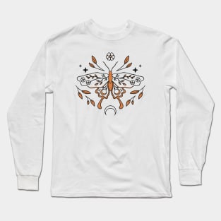 Celestial Floral Moth Long Sleeve T-Shirt